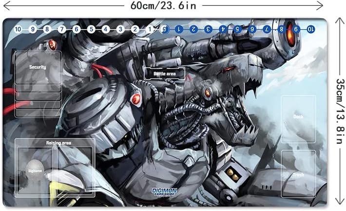 Mlikemat New DTCG Duel Playmat Digimon Machinedramon Trading Card Game TCG CCG Mat Pad + Free Bag (ZD002-581-SM) - Image 5
